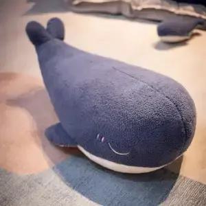 25cm 새로운 귀여운 시뮬레이션 푸른 고래 플러시 장난감 부드러운 동물 작은 인형 생일 선물