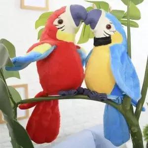 말하는 잉꼬 앵무새 당신이 것을 반복 박제 동물 장난감 전자 레코드 새 애완
