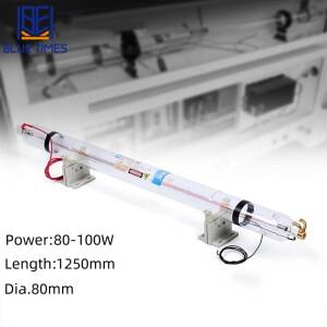 오리지널 YongLi R3 CO2 레이저 튜브 80-100W 고안정성 밀봉 유리 파이프 1250mm CNC 기계용 교체 부품