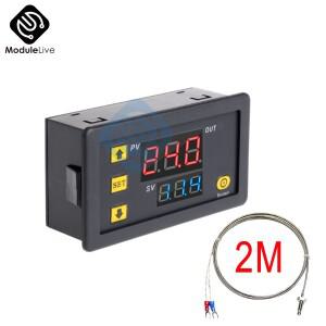 W3230 DC 12V AC110-220V 디지털 온도 제어 K 타입 프로브 LED 조절기 레귤레이터 열/냉각