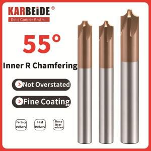 KARBEIDE 초경 코너 라운딩 내부 R 엔드 밀 4 플루트 TiSiN 코팅, 합금강, 금속