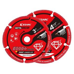 EZARC 다이아몬드 절단 휠 3X3/8인치 & 금속용, 철근, 및 INOX에 5000회 이상 가능