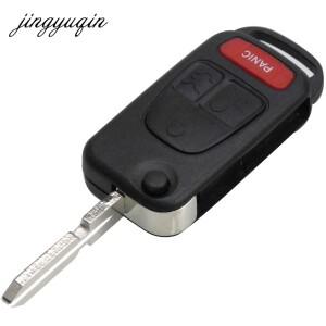 Jingyuqin 3 + 공황 4 버튼 HU39 자동차 키 쉘 메르세데스 벤츠 MB ML350 ML55 AMG 접는 원격 케이스