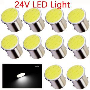 20개 자동차 LED 라이트 1156 BA15S BAY15D 전구 COB SMD 트럭 DRL 주간 주행등 측면 주차등 24V 액세서리