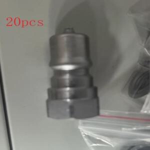 자가 밀봉 진공 백 연결기 1/4NPT 180 ° 남성용 플러그 20개