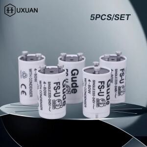 콘덴서 단일 220V-240V 4-80W 형광등 스타터 FS-U 25X TL 튜브 퓨즈 CE Rohs 포함 5개/대