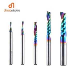 1개 AAAAA 싱글 플루트 카바이드 스파이럴 엔드밀 3.175, 4, 6mm 알루미늄 3D 조각 목공 아크릴 DLC