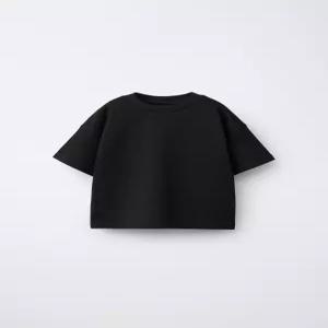 국내배송 ZARA 자라 인터록 베이직 티셔츠 블랙 0722923800 2123246