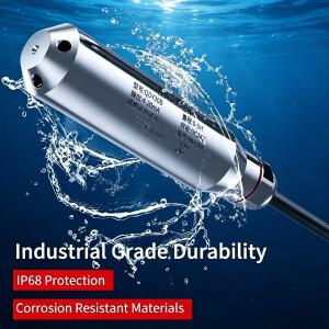 4-20mA 0-10V 레벨 센서 0-1m/3m/5m/10m 수위 RS485 트랜스미터 SS304 IP68