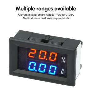 DC 0-300V 10A/50A/100A LED 디지털 볼트미터 암페어미터 자동차 오토바이 전압 측정기 감지기 테스터 모니