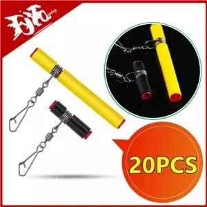 새로운 20/10 Pcs 검은 플라스틱 머리 회전 바다 낚시 균형 강력한 스냅 문자열 후크 브래킷 안티 와인딩