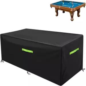 GEMITTO 7/8/9 ft 당구대 커버 방수 당구 폴리에스터 원단 스누커 102x53x32인치 블랙