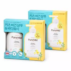 1+1 오가니스트 키즈 샴푸 앤 바디워시 715ml x 2개입