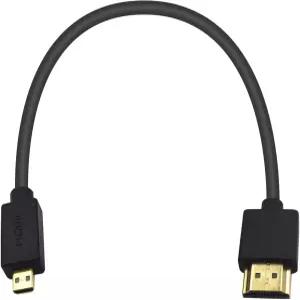 Duttek 마이크로 HDMI to 케이블 1피트/30cm 초슬림 단축 18Gbps 지원 고속 4K@60Hz 2160p 48비트 컬러