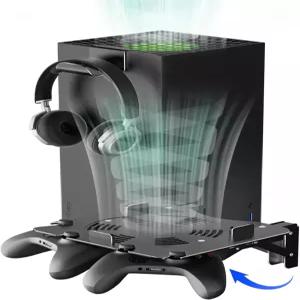 ANSHAWTIY 알루미늄 합금 벽걸이 마운트 - Xbox Series X 홀더 컨트롤러 보관용 견고한 베이스 간편