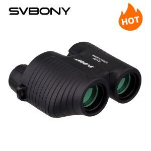 Svbony F9323A 쌍안 고정 초점 블랙 망원경, 하이킹 캠핑 버드 워칭, 8x25 Porro