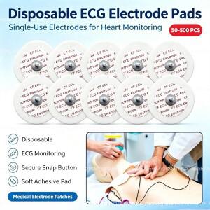 50-500개입/봉투 43x46mm 일회용 심전도 전극 용 패치 EKG 액세서리 부직포 패드