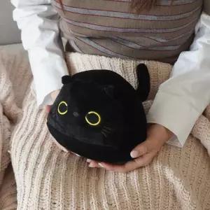 딜로그? 포근한 꼬리 검은 고양이 인형 쿠션
