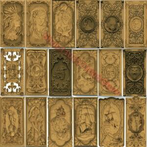 CNC 라우터 3D 프린터 Artcam Aspire Bas Relief용 25PCS STL 모델 도어 패널