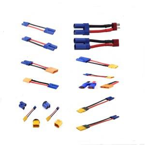 2Pcs EC5 남성 플러그-Deans XT60 어댑터 와이어 케이블 (RC 배터리 용 12awg 4cm 실리콘 포함)