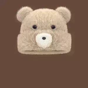 겨울 귀여운 곰 귀 모자 따뜻한 캐주얼 인조 모피 풀오버 야외 보호 폼폼 비니 여성용