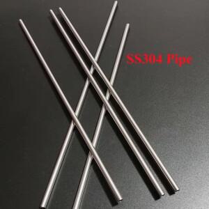 DIY 공작 기계 부품, SS304 스테인레스 스틸 튜브 파이프 재료, 길이 약 300mm/개, 5 개/로트