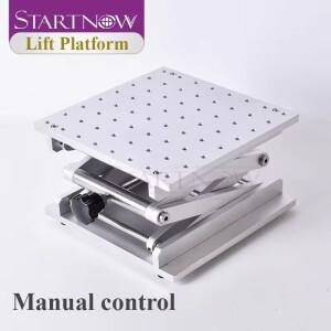 Startnow 리프트 플랫폼 200x200mm 레이저 마킹 머신 용 1 차원 스테인레스 스틸 조정 가능 수동 테이블