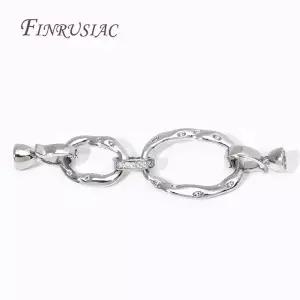 트렌디한 주얼리 걸쇠 금 도금 황동 지르콘 커넥터 제작 DIY 팔찌 및 목걸이 액세서리 18K