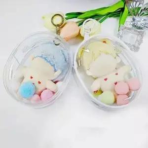 투명 케이스 가방 야외 선물 인형 액세서리 보관 장식 미니 디스플레이 박스 10cm