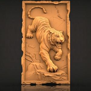 CNC 라우터용 3D STL 모델 타이거 Aspire Engraver 프린터 ArtCam