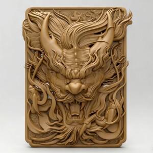 CNC 라우터 Artcam Aspire Cut3d용 Loong 3D STL 모델 드래곤 헤드
