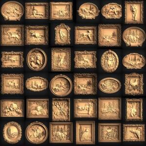 36pcs 동물 3d STL 모델 CNC 라우터 프린터 컬렉션 릴리프 포맷 Artcam Aspire_animal 프레임