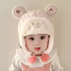 귀여운 방풍 곰 모자 조절 가능한 두꺼운 귀마개 귀 보호 플러시 트렌디 비니 야외용