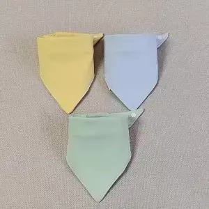 반다나 드롤 턱받이 코튼 삼각형 단색 순색 조절 가능 남아 여아 식사 앞치마 신생아 액세서리