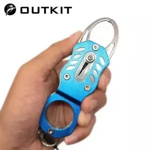 OUTKIT 물고기 립 그립 그리퍼 그래버 컨트롤러 (분실 방지 로프 포함) 휴대용 알루미늄 바닷물 낚시 장비