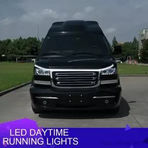GMC 사바나 시에라 3500 엔보이 벨트 버클 LED 주간 주행등 스캔 시동 후드 DRL 가이드 장식용 앰비언트 램