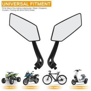 2pcss 바이크 오토바이 백미러 회전 측면 범용 스쿠터 거울 볼트 8mm 10mm로