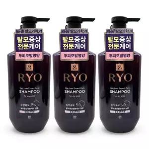 려 자양윤모 9EX 탈모증상완화 샴푸 중건성두피용 400ml 3개