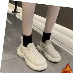 기모안감 통굽 여성 플랫폼 단화 슬립온 겨울 퀼팅