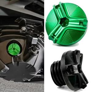 오토바이 CNC 엔진 오일 필러 캡 플러그 커버 액세서리 가와사키 Z750 ZX6R Versys X 300 ZH2