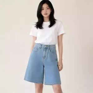 [하프클럽/]여성 숏팬츠 데님 반바지 A라인 여름 휴가룩 데일리 바캉스 OOTD