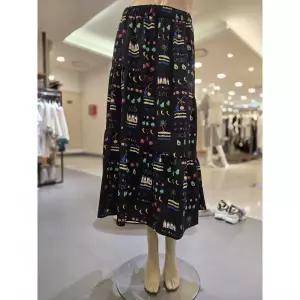 한정수량 베네통 배색 패턴 스커트 BASKA6-631-BK 2818859