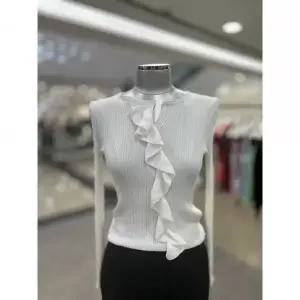 한정수량 에고이스트 러플 디테일 슬림 풀오버 ER3KL860BK 2818142