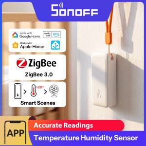 SONOFF 지그비 온도 및 습도 센서 스마트 홈 에어가드 TH L te SNZB-02B Ewel nk 앱 제어 Alexa Google 연동