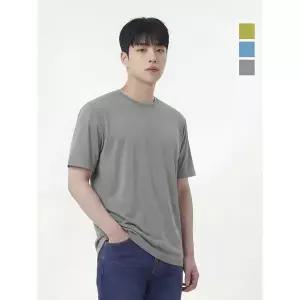 [웨스트우드] 남성 베이직 멜란지 라운드티_WO2MTTR431