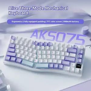 기계식키보드 게이밍 청축 적축 저소음 Ajazz Aks075 무선 블루투스 기계식 키보드