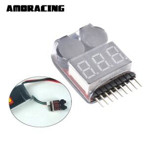 LiPo 배터리 모니터 부저 알람 표시기 전압 테스터 RC 모델 자동차 헬리콥터 부품용 BX100 1S-8S