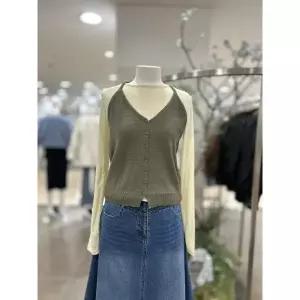 한정수량 온앤온 린넨혼방 홀터넥 베스트 NJK6MV429 2821825