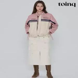 [토잉크][toinq] 컬러 블록 바이커 자켓(T249MJK904W)