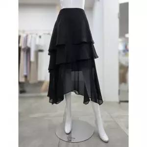 한정수량 SI 티어드 러블리 언발란스 스커트 SMS2113470BK 2820783